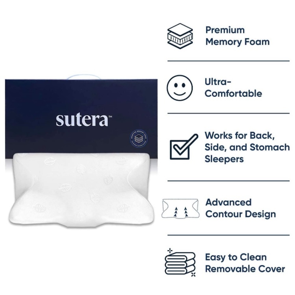 SUTERA Dream Deep Memory Foam Pillow for Sleeping